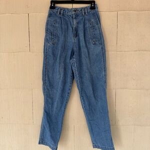 80s LIZWEAR Liz Claiborne Pleated High Waist Denim Trousers